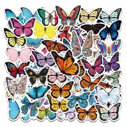 50pcs Butterfly Stickers Waterproof Vinyl Sticker Skate Accessories For Skateboard Laptop Luggage Bicycle Motorcycle Phone Car Decals Party Decor