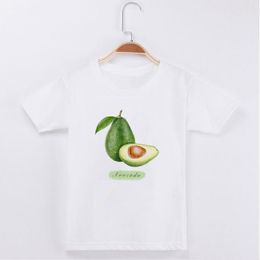 Camisetas menino menino roupas de verão tshirt 24m-9t casual harajuku novidade frutas frutas melancia pêlo pêssego name meninas top