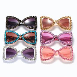 New ins style European and American diamond-encrusted sunglasses female personality tide cross-border retro hip-hop dance sunglasses wholesale