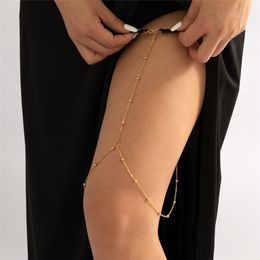 2022 Sexy Small Beads Elastic Band Leg Thigh Chain for Women Long Tassel Multilayer Adjustable Body Jewellery Dress Accessories Gifts