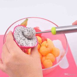 Stainless Steel Watermelon Spoons Fruit Balls Digger Creative Ice Cream Scoop Multifunction Green Orange High-quality Materials