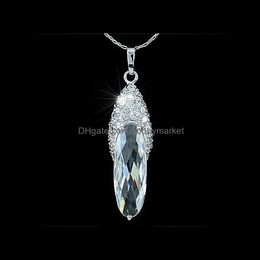 Pendant Necklaces Peacock Star Sparkling Cz Clear White Necklace Csn298 Drop Delivery 2021 Pendants Jewellery Cikv0