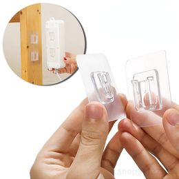 Double-Sided Adhesive Wall Hook on Hangers Stickers Hooks Wall Mount Self Adhesive Hook in the Bathroom For Kitchen Organiser free DHL