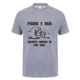 Men's T-shirts Spanish Daddy and Daughter Fathers Day Dad Gift Funny T Shirt Men Short Sleeve Man Tshirt sf-15