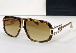 Shield Pilot Sunglasses 8014 Havana Brown Shaded Men Women Vitnage Sun Glasses UV400 Protection Eyewear with Box