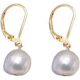 Hand made dangle 9-10mm white baroque freshwater pearl drop earrings 2pairs/lot fashion Jewellery
