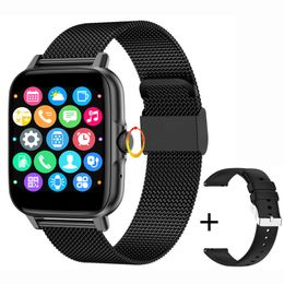 wrist phone android NZ - Smart Watch Men Women Touch Knob Menu NFC Encoder Sport Fitness Bracelet Smartwatch Bluetooth Call Custom Dial For Android IOS Silicone Metal Strap PK Watch Series 7
