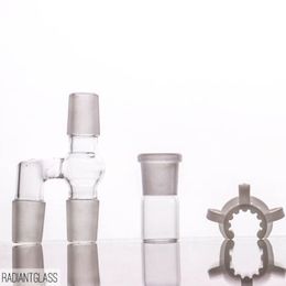 Hookahs 90/45 degrees reclaimer set for glass bong oilrig have 14 & 18 male and Female Adapter Complete new design