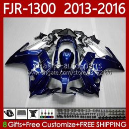 OEM Bodywork For YAMAHA FJR-1300 FJR 1300 A CC Gloss blue FJR1300A 2001-2016 Years Moto Body 112No.22 FJR1300 13 14 15 16 FJR-1300A 2013 2014 2015 2016 Fairing Kit