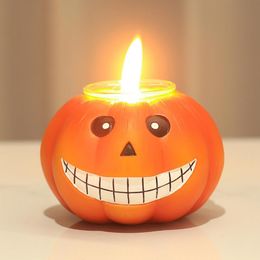 Candle Holders Halloween Vampire Face Pumpkin Candlestick Table Top Decoration Home Ornament Party Decor SuppliesCandle