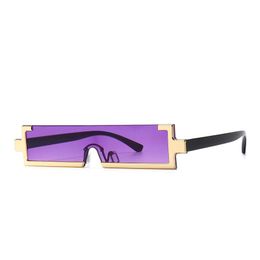 Sunglasses Vintage Rectangle Women Men Fashion Brand Designer Retro Gradient Lens Small Flat Top Square Sun Glasses For Female