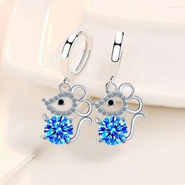 Dangle & Chandelier Fashion Women Drop Earrings Cute Mouse Pendant High Quality Zircon Delicate Earring Jewellery Birthday Party GiftDangle Fa