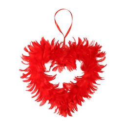 Decorative Flowers & Wreaths Gift Hanger Valentine's Pendant Garland Heart-shaped Decorations Decoration Day Door Red Home Memorial For