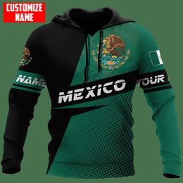 PLstar Cosmos 3DPrinted est Mexico Country Custom Name Gift Unique Hrajuku Streetwear Unisex Casual Hoodies Zip Sweatshirt 1 220714gx