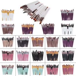 Wholesale 20pcs Pack Makeup Brushes Eyeshadow Foundation Powder Blending Brush Set Cosmetic Tools