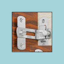 Door Locks Hardware Building Supplies Home Garden 90 Degree Buckle Stainless Steel Lock And Window Bathroom Bending Factory Price Expert D