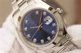 DJ Factory Lieferant Top-Qualität Uhr 36mm 126300 Cal.3235 mechanische automatische Herrenuhren blaues Zifferblatt Saphir wasserdicht Eta-Uhren