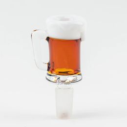 Vintage Unique Beer Mug Bowl for glass bong hookah Smoking pipe can put customer logo by DHL UPS CNE