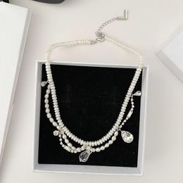 Pendant Necklaces European And American Retro High-end Light Luxury Freshwater Pearl Drop NecklacePendant