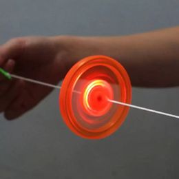 Spot flash pull wire led flywheel toy fire flywheel luminous whistle creative classic children's gift