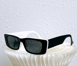Rectangle Sunglasses White Black Grey Lens Women Men Sonnenbrille Outdoor Shades Eyewear Summer gafa de sol With Box