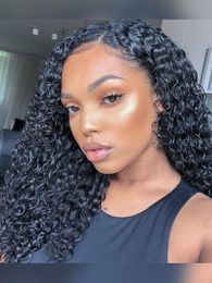 Short Curly Bob Lace Front Human Hair Wigs With Baby Hair Brazilian For Black Women Deep Wave Wig Pre Pluck