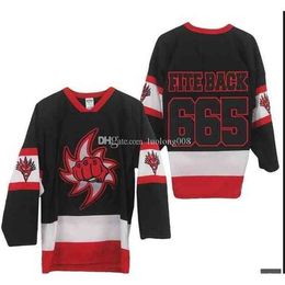 Thr 2020Insane Clown Posse Fite Back 665 Black White Red Hockey Jersey Customize any number and name Jerseys