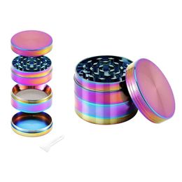 Dazzle Colour Herb Grinders Smoking Accessories Multi Colours 4 Layers Zinc alloy OD 40MM 50MM 55MM 63MM 5915-5918IB