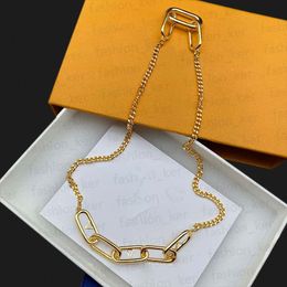 Fashion Jewellery Set Designer Necklace Simple Letter Bracelet for Women Man High Quality328S
