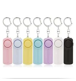 Personal alarm keychains letters 130dB safety sound LED light self-defense emergency alarm key ring for women and children