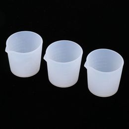 Lab Supplies 1/3PCS 30ml Soft Reusable With Scale Non-stick Silicone Measuring Cup Resin Mould Jewellery Making Tools CupLab