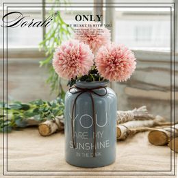 Decorative Flowers & Wreaths Pink Silk Hydrangea Flower Ball White Dandelion Artificial Birthday Home Wedding Decoration Accessories Fake