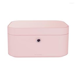 Jewellery Pouches Bags Fingerprint Box With Lock Earrings Display Pu Leather Double Layer Storage Organiser For Girl Bed Gift Ideas Rita22