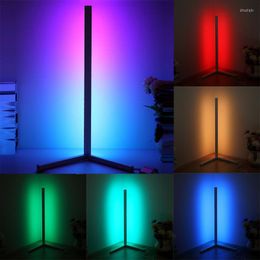Floor Lamps Corner Standing Lamp RGB Light With Remote Control For Bedroom Living Room Club Home Atmosphere DecorFloor LampsFloor