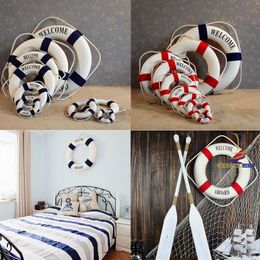 Decorative Objects & Figurines Studio Props Wall Hanging Fashion Hand Made Nautical Home Decor Life Buoy Crafts Living Room DecorationDecora