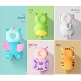 born Toddler Baby Head Protection Pad Cushion Headrest Cartoon Soft Security Pillows Angel Butterfly Backpack Fall Protection LJ201208