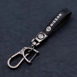 Fashion Genuine Leather Car Logo Keychain Key Chain Keyring Family Present for Man and Woman Elegant Durable