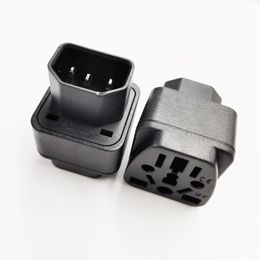 Adapters 10A 250V IEC 320 C14 3Pin Male to Multinational Female UPS/PDU Power Adapter Connector/2PCS