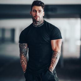 Men's T-Shirts Summer Men Gym O-neck Short Sleeve T Shirt Fitness Bodybuilding Shirts Running Fashion Male Clothing Brand Tee Tops ClothingM