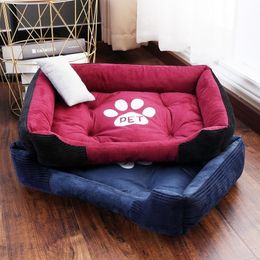 Jormel XSXL Dogs Bed For Small Medium Large Pet House Waterproof Bottom Soft Fleece Warm Cat Sofa Dog Mat Y200330