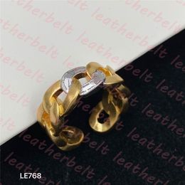Designer Cuff Ring Fashion Weave Brand Rings Classic Printed Jewelry Women Men Adjustable Rings