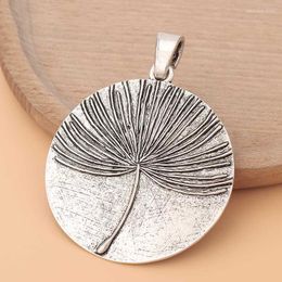 Pendant Necklaces 5pcs/Lot Tibetan Silver Large Dandelion Flower Round Charms Pendants Craft For Necklace Jewelry Making AccessoriesPendant