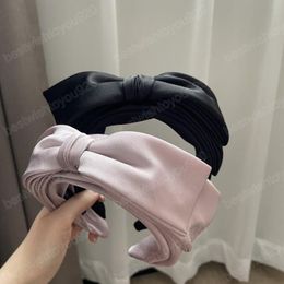 Fashion Women Headband Double Layer Bowknot Hairband Centre Knot Turban Adult Autumn Casual Hair Accessories