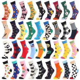 Men's Socks European And American Ins Trend Medium Tube Women Street Personality Fashion Brand Pure Cotton Men's Foreign Trade LMen's