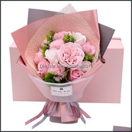 Party Favor Event Supplies Festive Home Garden Flowers Bouquets Carnation Roses Soap Bouquet Gift Boxes Mothers Valentines Day Rose Box Ch