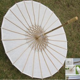 Diameter 40cm White Paper Parasol Umbrella Wedding Decoration Children DIY Drawing Paper Crafts