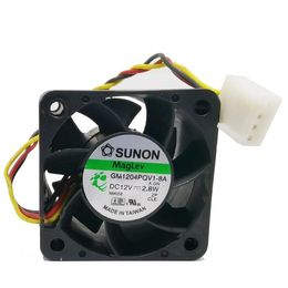 New For Sunon GM1204PQV1-8A 12V 2.8W 4CM 4028 3-line 1U 2U server fan 9200rpm 14CFM