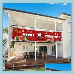 Garden Decorations Patio Lawn Home Ll New Merry Christmas Banner For Outdoor Store Banne Dhoyu