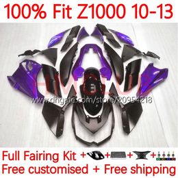 Injection Mould Fairings For KAWASAKI NINJA Z-1000 Z 1000 R 2010-2013 Years Bodys 20No.83 Z-1000R Z1000 10 11 12 13 Z1000R 2010 2011 2012 2013 OEM Bodywork new purple