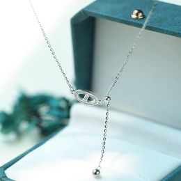 925 Sterling Silver Pendant Necklaces Women INS Cool Design Collarbone Chain